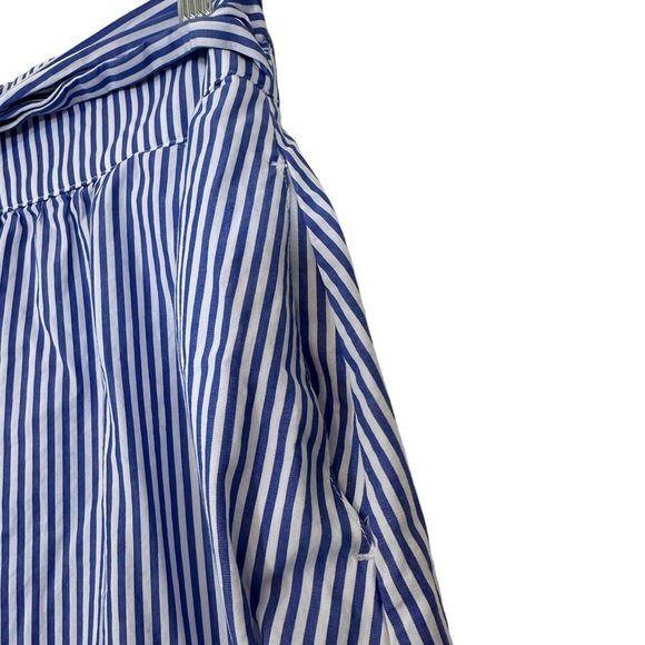 J Crew Factory Tie Waist Skirt 8 Striped Blue White - Picture 6 of 13